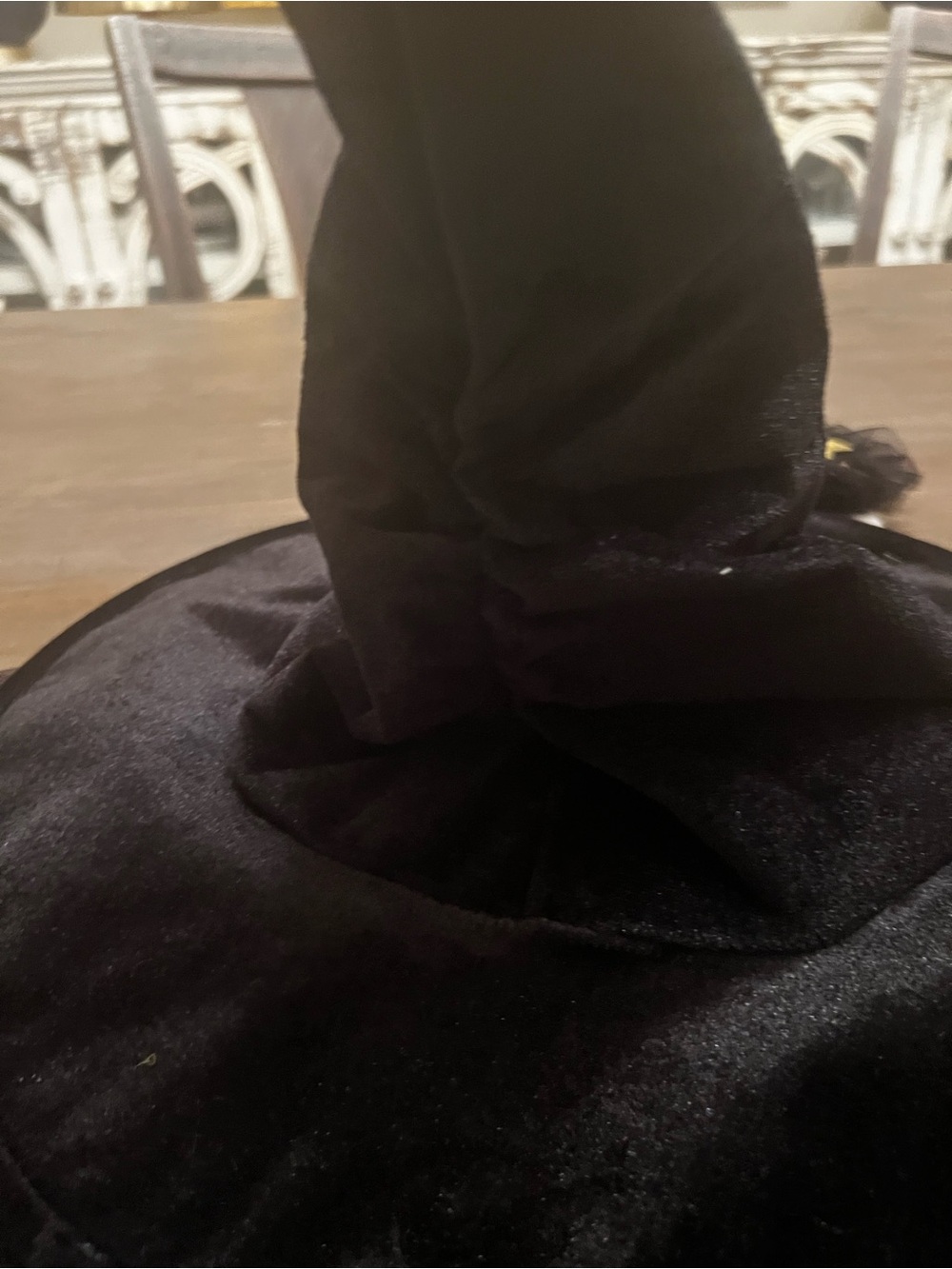 Sweet Wink Black & Gold Star Witch Cape with with star wand and Matching Hat - Picture 4 of 4